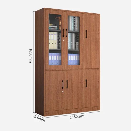 Steel Storage Glass Door Furniture China Factory Office Equipment Metal Filing Cabinet Wardrobe 4 Doors - Image 3