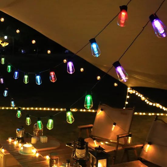 Christmas Light String, LED Lighting, Outdoor Camping Light, Solar-Powered Light String - Image 2