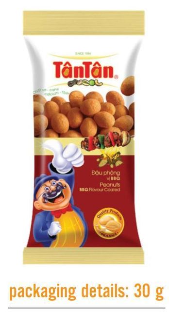 food crispy nuts snacks flour coated roasted peanuts BBQ flavour - Image 1