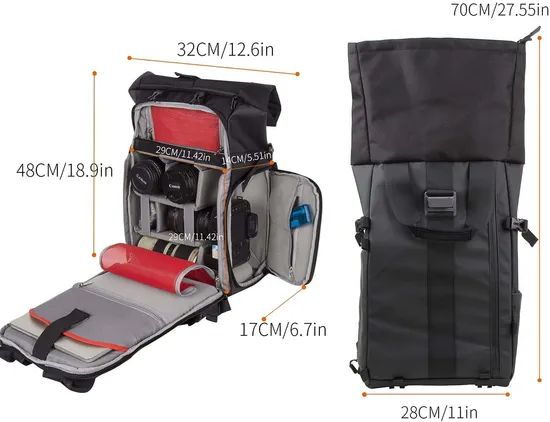 High Quality Portable Camera Bag Backpack Multi Function Straps - Image 3