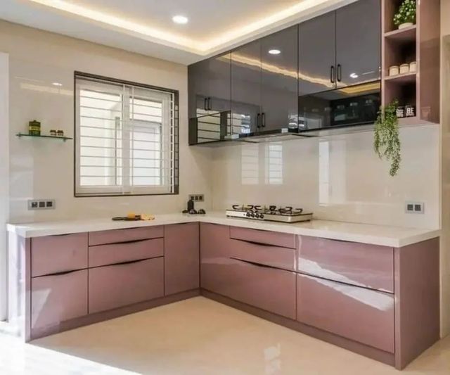 Designer Modular Kitchen Material HDHMR Appearance All Kitchen Design All Door Finishing - Image 1