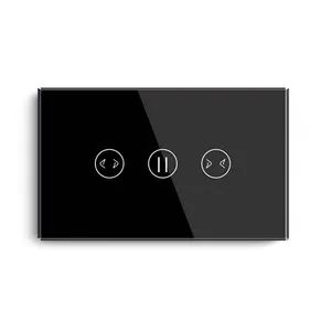 Smart WiFi Touch Curtain Switch with Crystal Glass Panel - Image 4