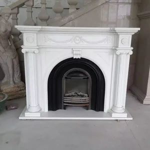 Modern Style Volakas White Marble Stone Fireplaces - Image 5
