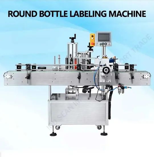 PLC Control Sticker Labels Automatic Round Bottle Glass Bottle Labeling Machine - Image 4