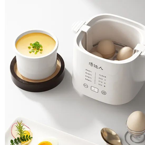 Quick Prep Compact Ceramic Egg Cooker with Versatile Cooking Options - Image 1