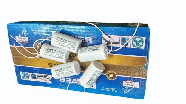 Power Electric Fan Capacitor, For Fans Color White Brand Power Terminals 2 Weight 350gm Tolerance 20% Frequency 50 Hz Material - Image 3