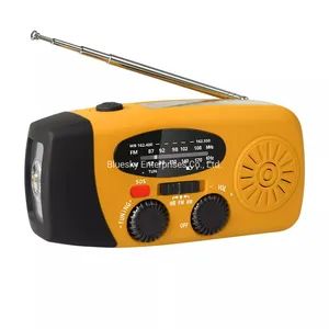 Outdoor Emergency Weather Sos Alert Radio Solar Panel Hand Crank Radio LED - Image 4