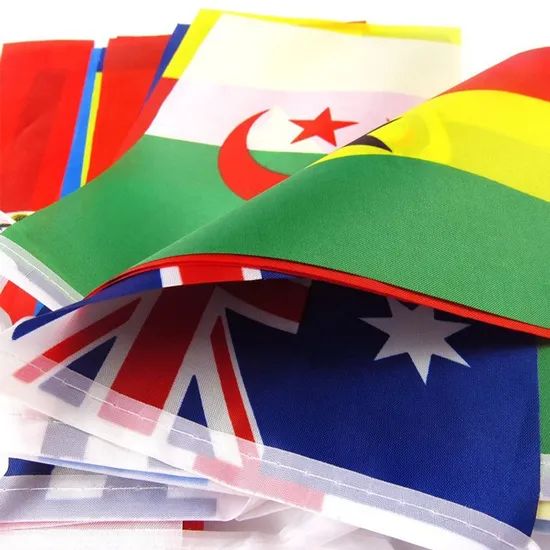 Custom Qatar Polyester National Bunting String Flags for Club Decoration - Image 2
