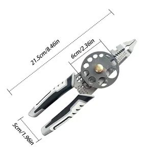 Multi-Function Wire Stripping Pliers with Rotary Dial Cable Cutter Hand Stripper Tool - Image 2