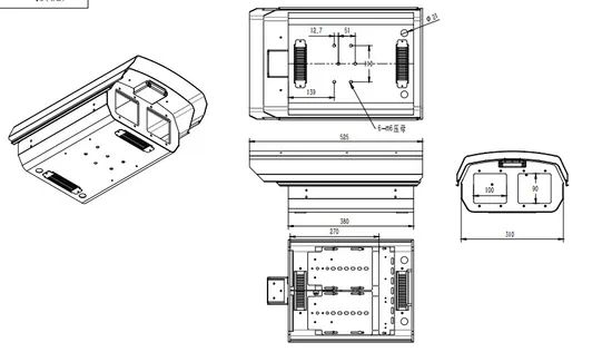 Custom Aluminum Double Windows CCTV Camera Housing - Image 6