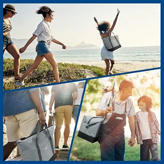 Insulated 30L Large Grey Insulated Lunch Bags Origin China Weight 0.77lb Cold Time >6h Trademark N/A Pump Power 70W Style Tote - Image 6