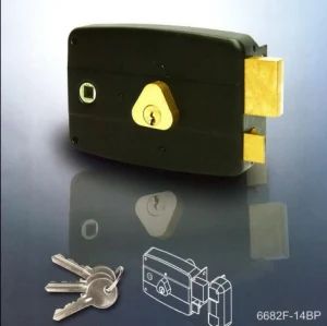 Garage Door Lock Rim Lock Part Lock Origin China Style Modern Model NO. dh Backset 60mm Type Key Lock Material Brass Trademark - Image 1