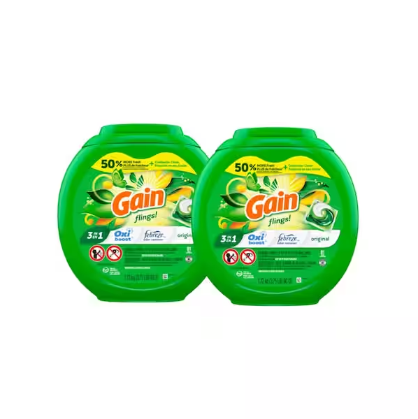 Gain flings Laundry Detergent Pacs with Odor Defense, HE Compatible, 76 Ct, 3in1 Detergent Pacs - Image 5