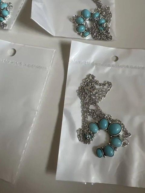 Necklaces natural turquoise stone Gender Men, Women Place of Origin China Material German silver, German silver with natural turquoise stone - Image 4