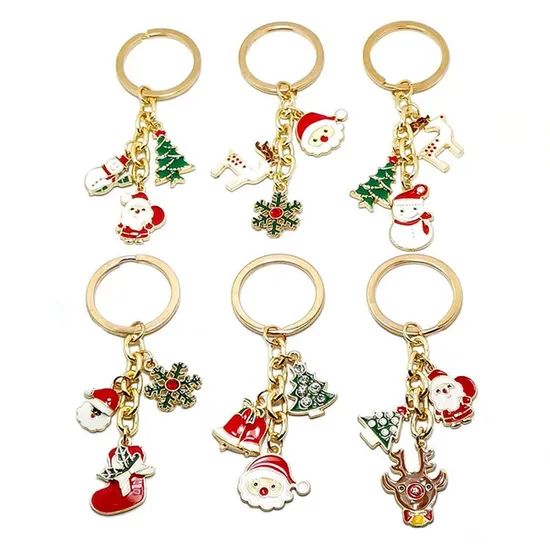 Christmas Hot Sale Metal Enamel Cartoon Style Promotion Gift Model 3D Souvenir Design Personalized Decoration Keychain - Image 2