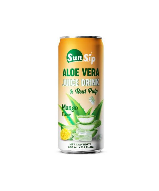OEM Aloe Vera Juice with Mango Flavor 330ml Can - Image 1