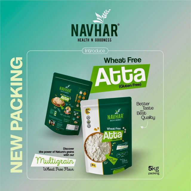 Navhar Gluten-Free Flours Form flour Origin India Packaging open Taste Delicious Egg Free Eggless Gluten Free 100% Flavor Profile Best Taste - Image 3