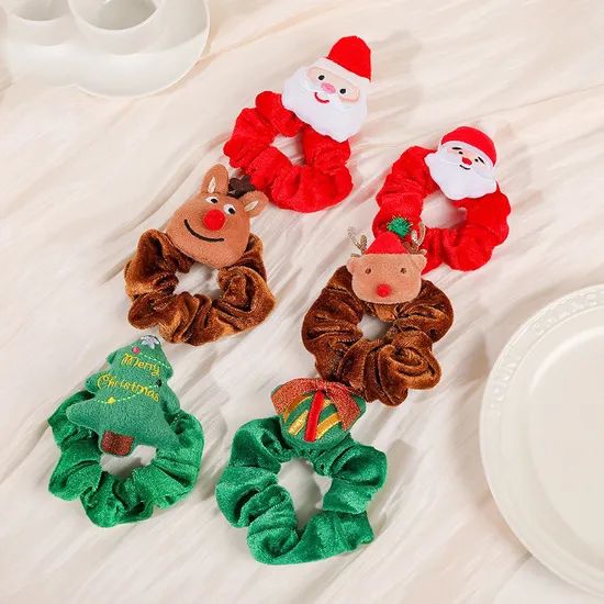 Christmas Decorations Claus Large Intestine Hair Ring - Image 5