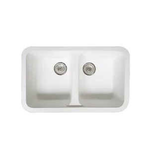 Luxurious White Marble Acrylic Solid Surface for Kitchen Sinks - Image 2