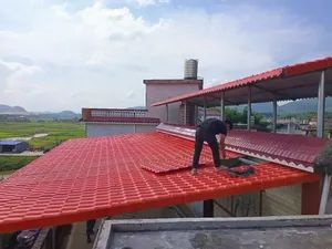 Good Synthetic Resin ASA PVC Plastic Roof Tile for Prefab House Roofing - Image 3