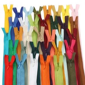 Rose Color 3# Long Invisible Zippers Sewing Clothes Nylon Coil Zipper - Image 3