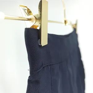 Golden Coat Metal Pants Hangers Clothing Rack Space Saving Metal Type Iron Thickness 0.5cm HS Code 7323990000 Technics Injection - Image 6