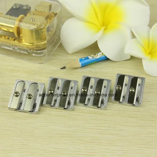 Aluminum Metal Sharpener with Double Holes Color White Style Simple Origin Anhui Model NO. 002 Shape Standard HS Code - Image 3