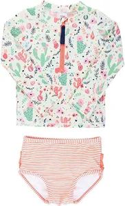 Baby Upf 50+ Zipper Rash Guard Swimsuit Set - Image 2