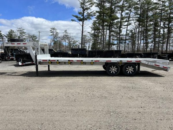 2024 Alum Line Trailers 8.5×24 13K Aluminum Gooseneck w/Flip-Over Ramps - Image 3