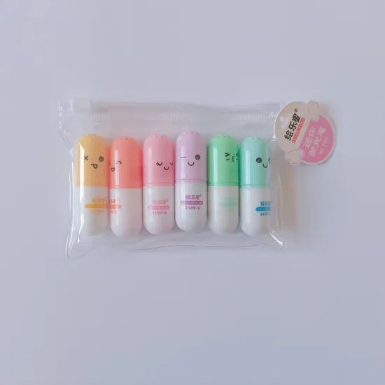 Pastel Color Cute Mini Capsule Highlighter for Art Drawing - Image 1