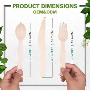Natural Birch Wood Disposable Knife for Restaurants Catering and Food Trucks - Image 5