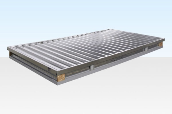 Flat Pack Containers / 4M X 2.1M Flat Pack Container Store – Galvanised - Image 2