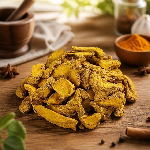 Premium Whole Turmeric Rhizomes Dried Granules Spice Natural Golden Color for Cooking and Tea - Image 3