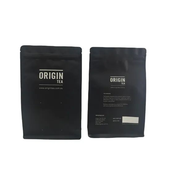 Changjiang Factroy High Quality Black Flat Bottom Bag for Tea Powder - Image 1