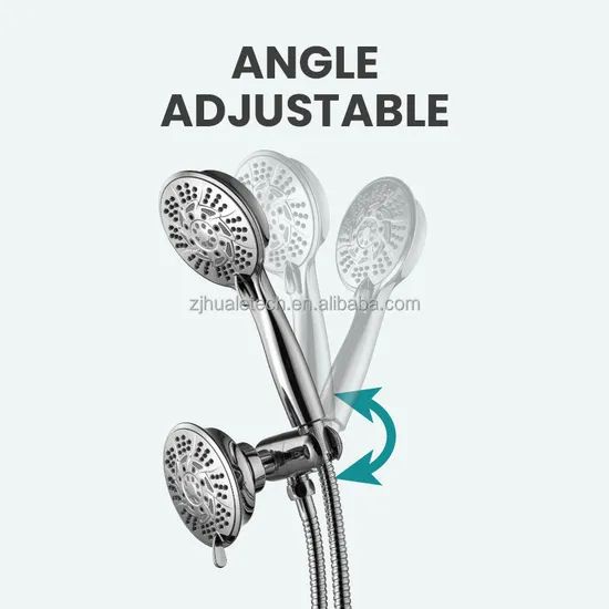 Adjustable Shower Arm Bracket with 4-Setting Diverter for Heads - Image 1
