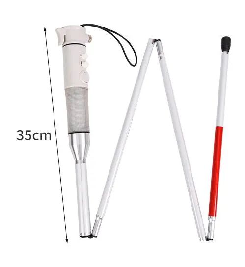 Foldable Aluminum Crutches Adjustable Disabled Crutches Guiding Cane - Image 5