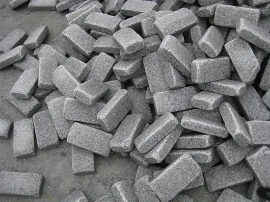 G603 Bush Hammer Cube Paving Stone Color Grey Thickness 5cm HS Code 680293 Style European Usage Landscape Shape Irregular - Image 1
