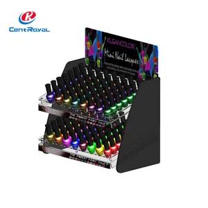 Elegant 2-Tier Acrylic Nail Polish Organizer for Retail Spaces - Image 1