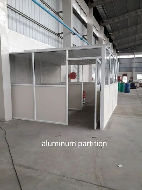 Aluminium Partition Work Size / Details Customized Price Range Rs. 175-190/- Material Aluminum and partition - Image 1