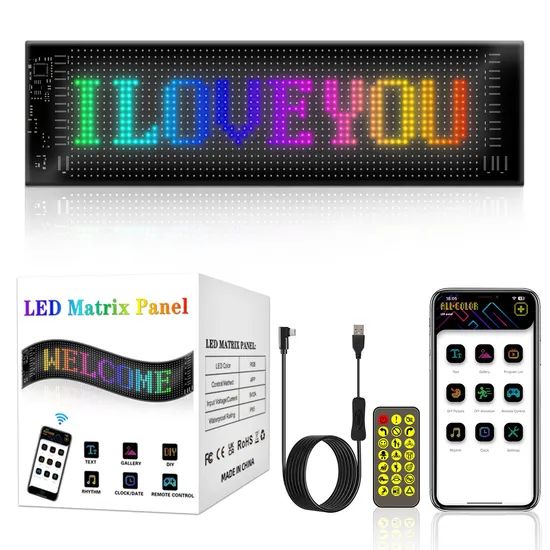 Customize Your Ride: Super Bright Programmable Car Rear LED Display - Image 6