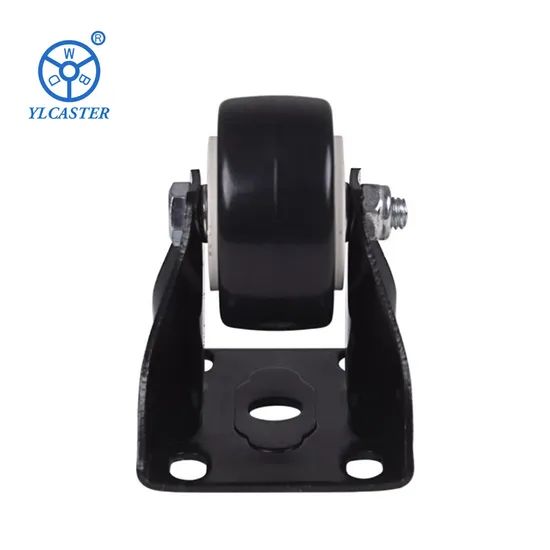 Amazon 1.5 Inch Black Polyurethane Fixed Castor Wheels Trolley Furniture Caster - Image 4