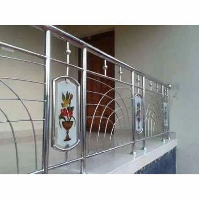 SS Designs Balcony Railings, For Home Material SS Position Balcony Color As per Need Mounting Type Balcony Usage/Application - Image 1