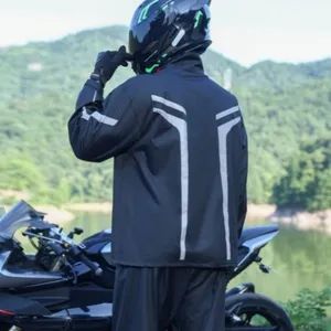 Professional Heavy Rainproof Double Front Zippers Durable Comfortable Rain Coat Set - Image 1