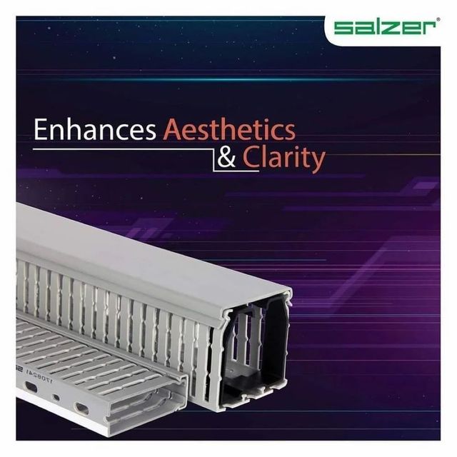 Salzer Cable Ducts, 25 mm Size 25 mm Color Silver Brand Salzer Product Material PVC Usage/Application Cable - Image 1