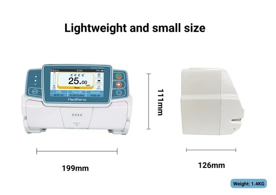 Volumetric Infusion Pump Factory Price Weight 1.7kg Material ABS+PC Feature Reusable Stackability Yes Trademark MedRena HS Code - Image 2