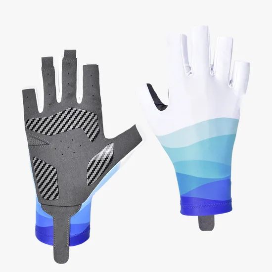 Fingerless Elastic Non-Slip Fishing Gloves for Kayaking Paddling Canoeing Rowing - Image 1