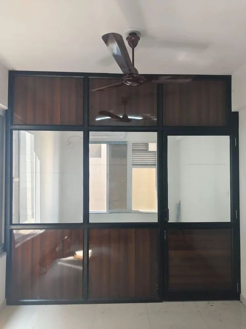 Aluminum Glass Sheet  Partition Usage Office Infill Material Glass Glass Type Reflective Door Type Hinged / Swing Frame Finish Powder - Image 1