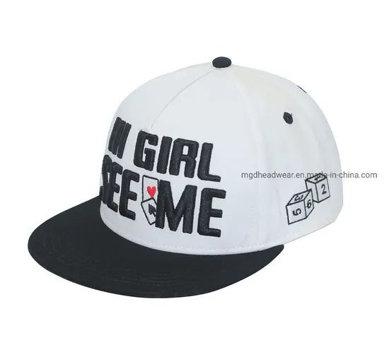 High Quality Two Tone Embroidery 6 Panel Black Custom Snapback Caps - Image 2