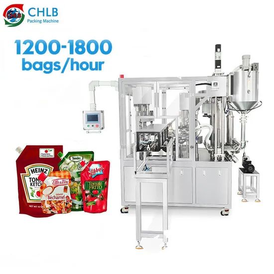 Factory Price Automatic Spout Pouch Filling Capping Machine for Mustard Sauce Pudding Liquid - Image 1