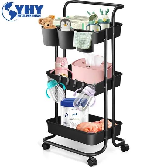 3-Tier Kitchen Storage Utility Cart on Wheels - Image 5